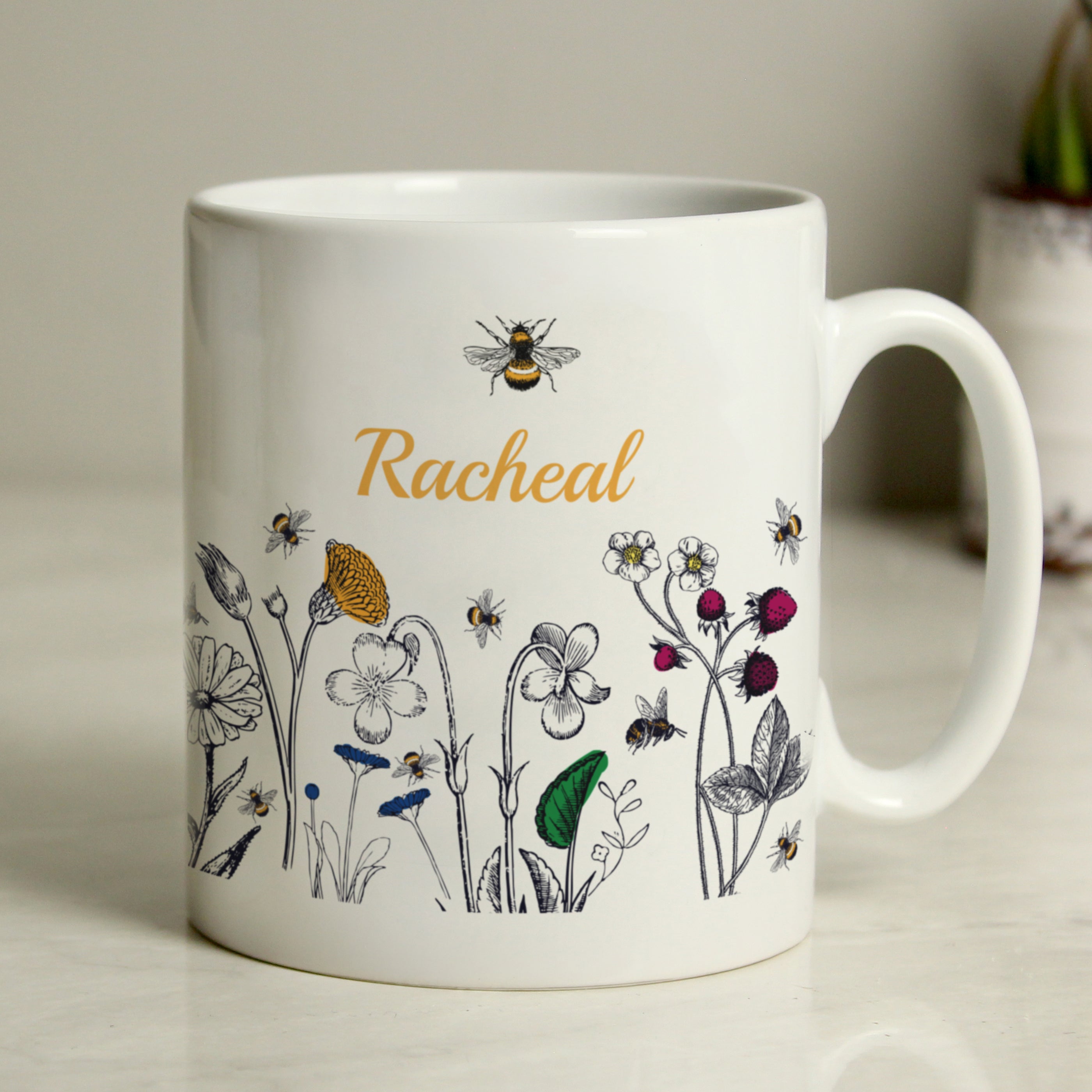 Personalised Wild Flower Mug