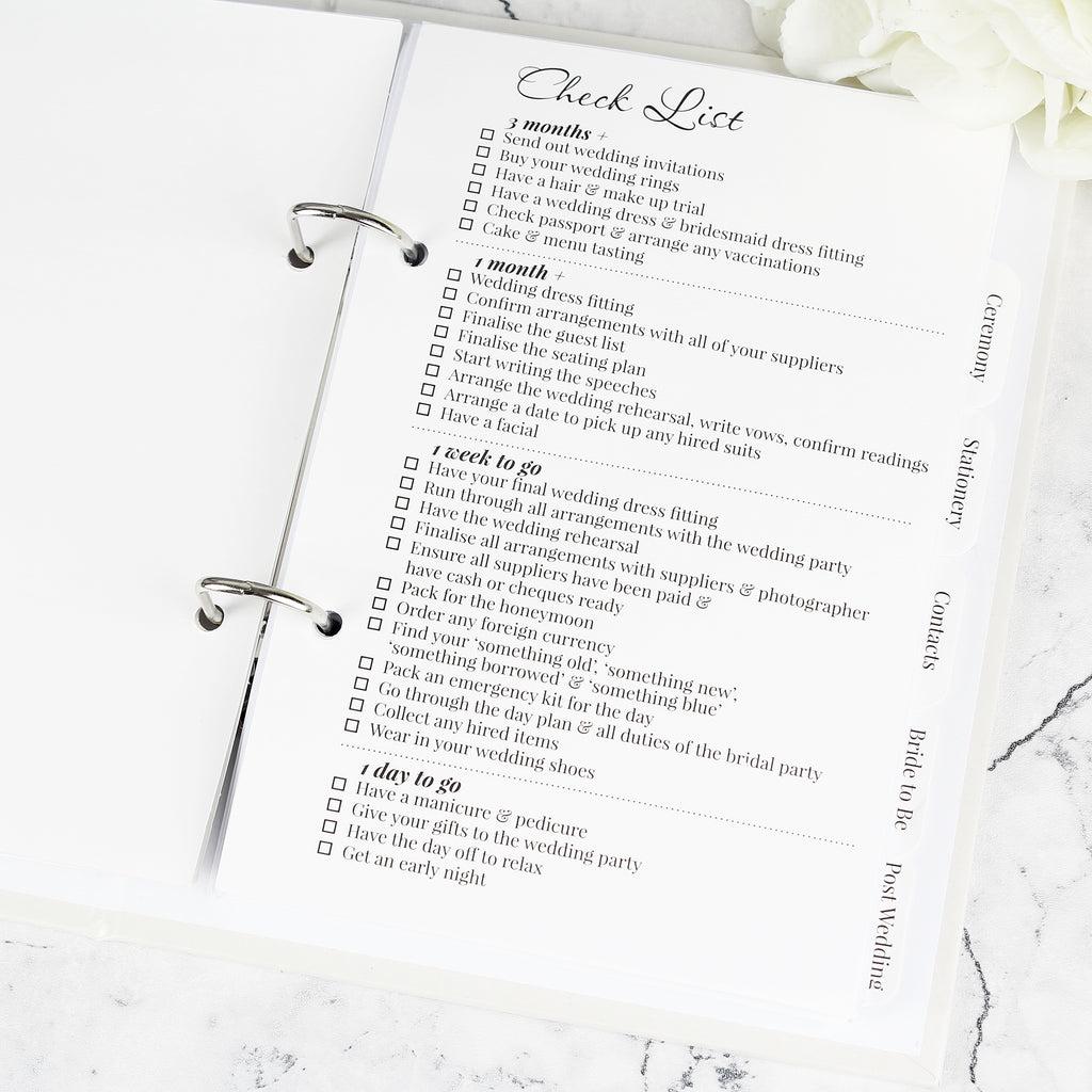 Personalised Botanical Border Wedding Planner
