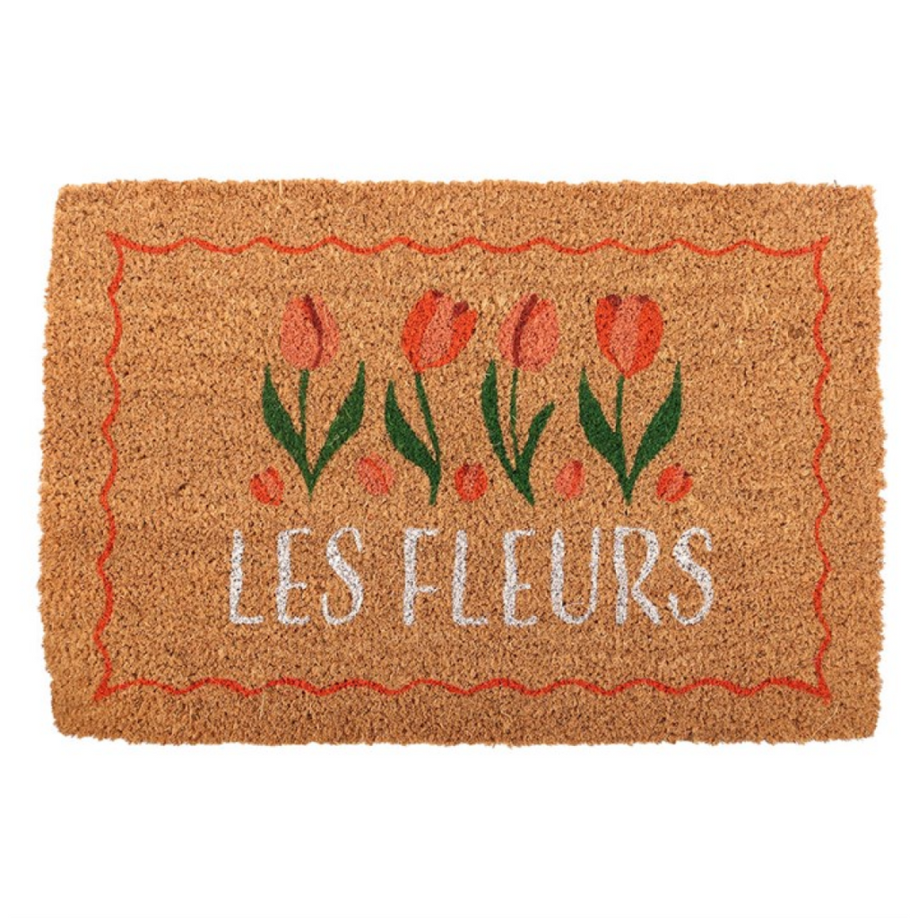 COMING SOON...Natural Les Fleurs Tulip Doormat