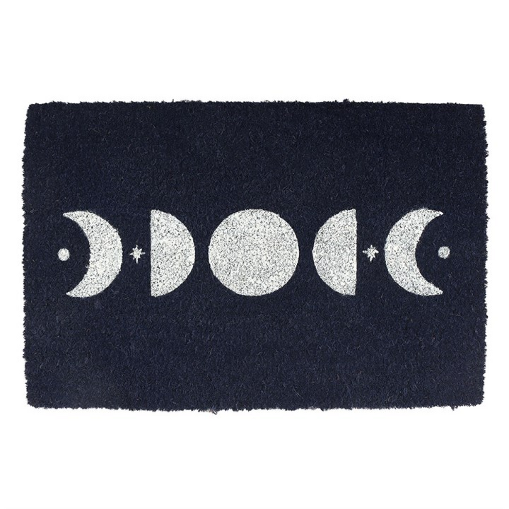 Dark Blue Moon Phase Doormat