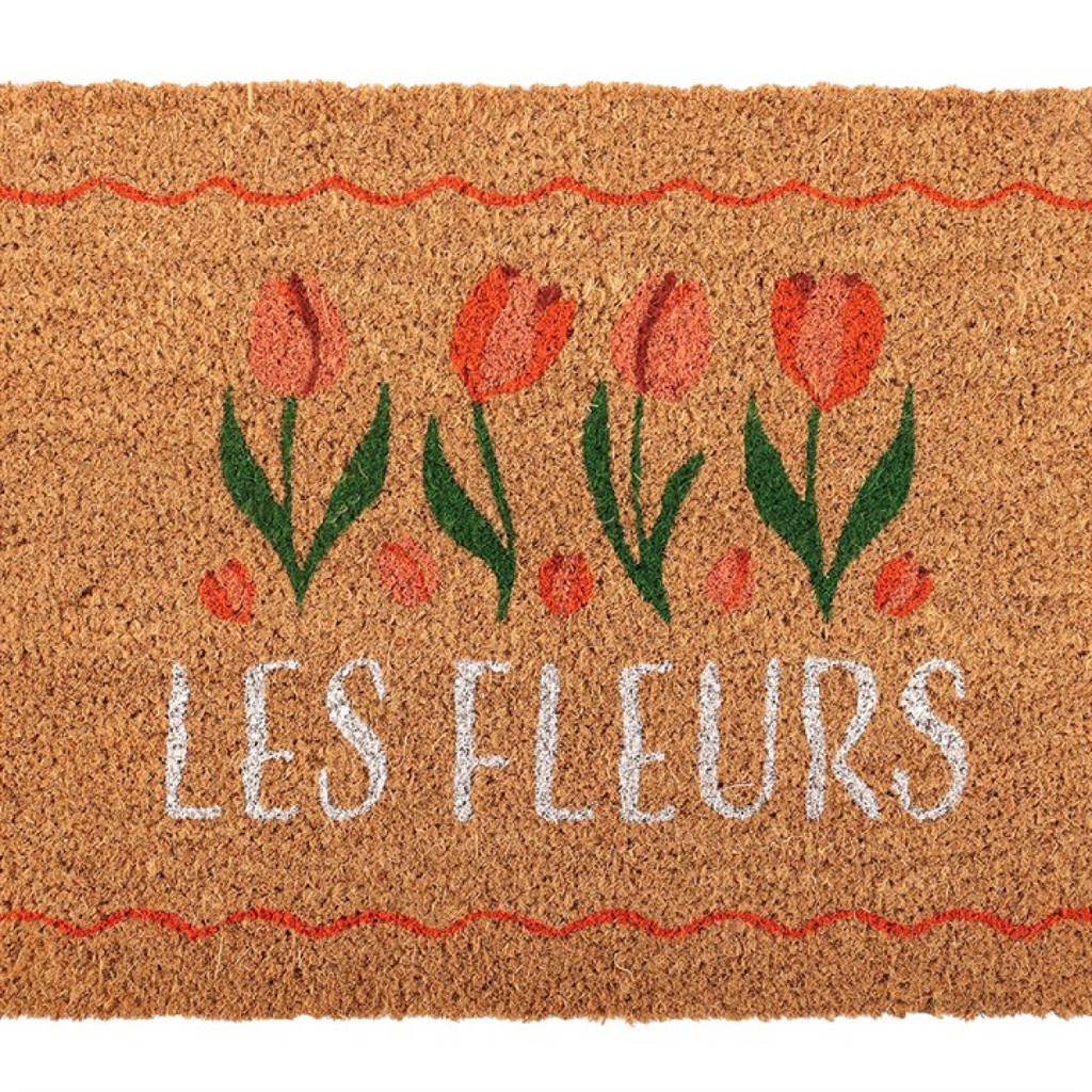COMING SOON...Natural Les Fleurs Tulip Doormat
