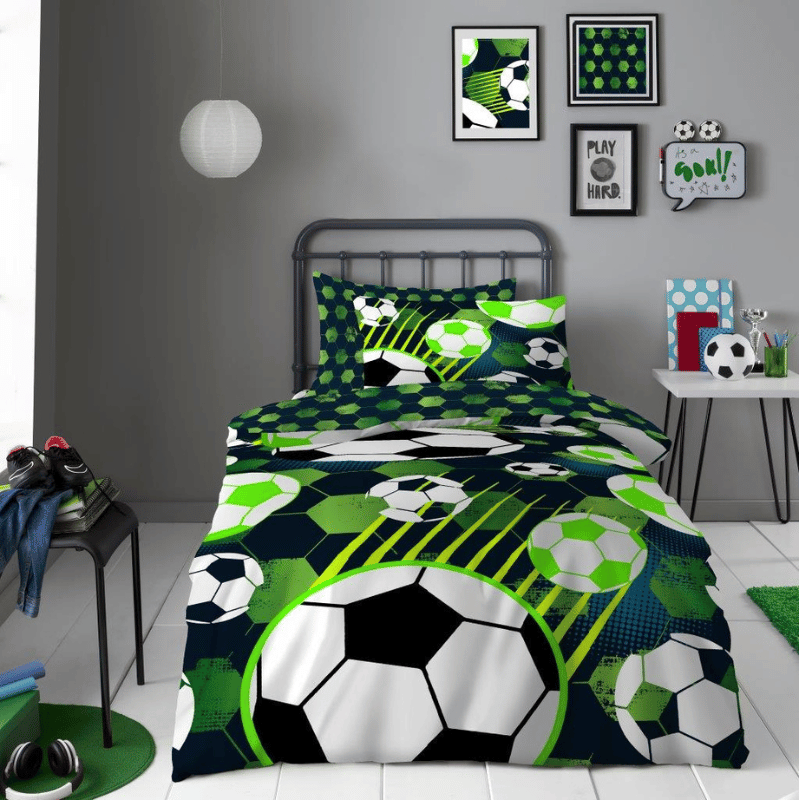 Kids Football Fun Single Duvet Set + Pillowcase