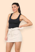 Belted Cargo Skirts Shorts