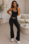 Piping Design Padded Contrast Gym Set