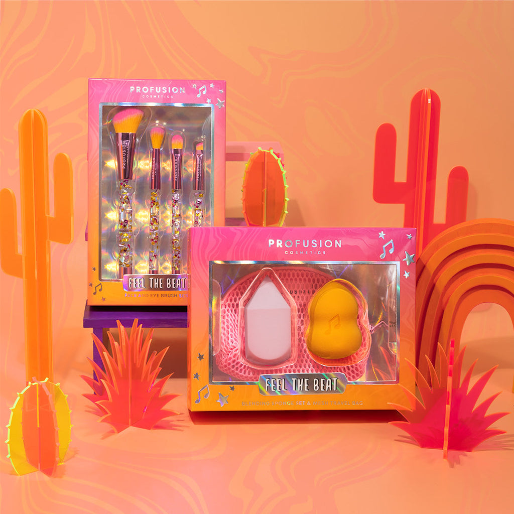 IT'S A VIBE | FEEL THE BEAT 4 PC FACE & EYE BRUSH SET