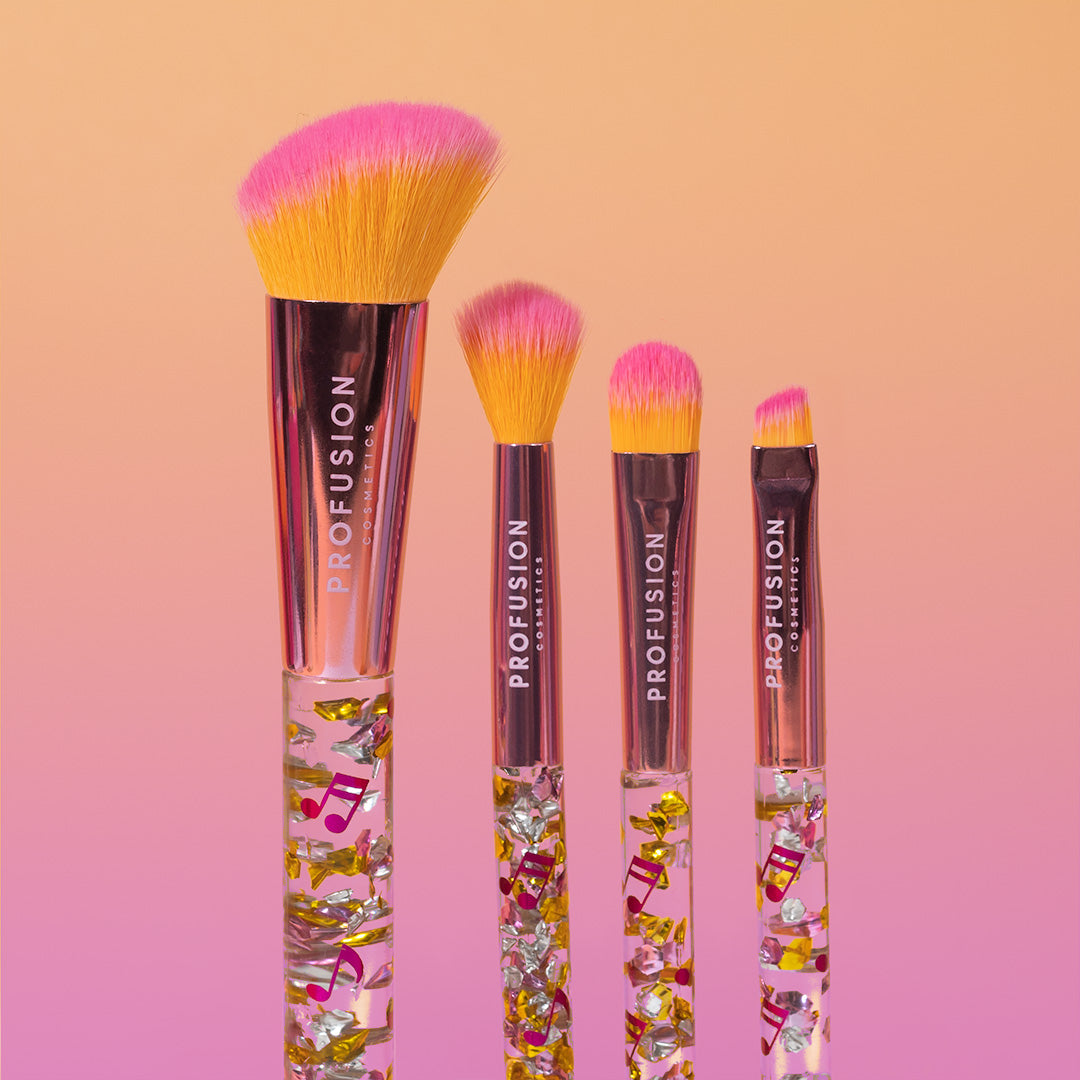 IT'S A VIBE | FEEL THE BEAT 4 PC FACE & EYE BRUSH SET