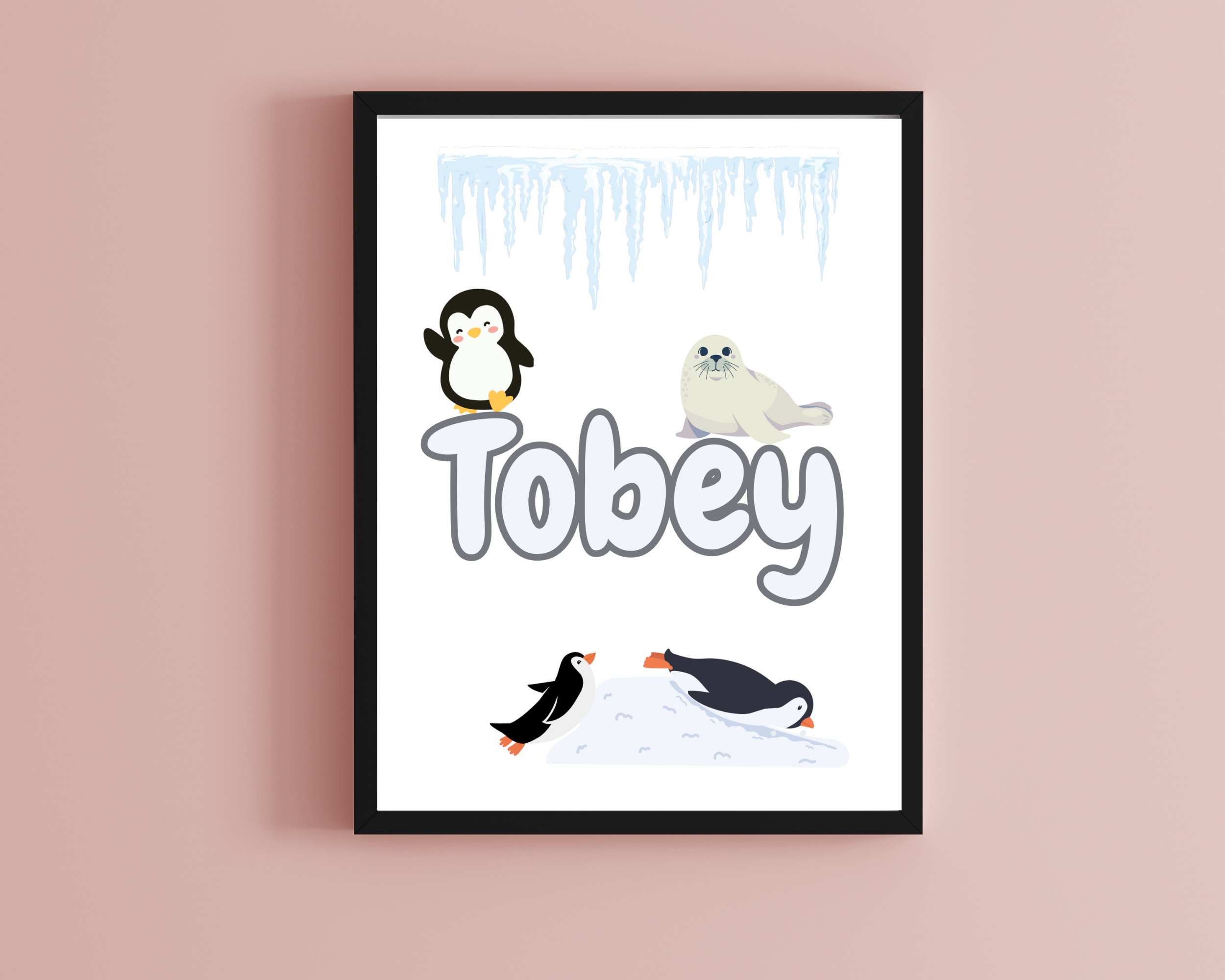 Personalised penguin print