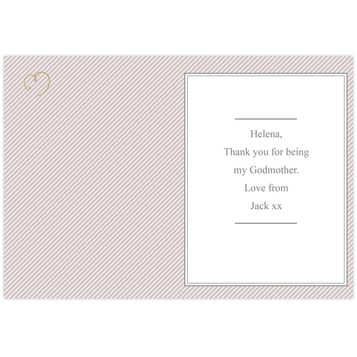 Personalised I Am Glad... Godmother Card
