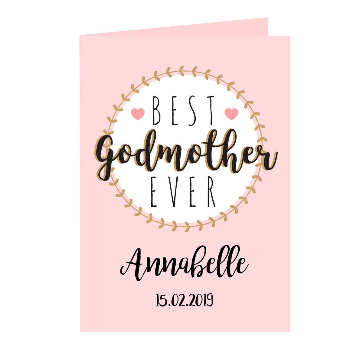 Personalised Best Godmother Card