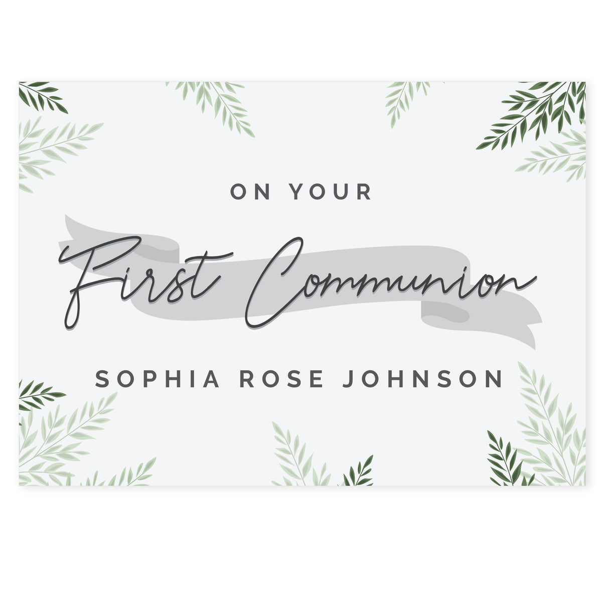 Personalised First Communion Card