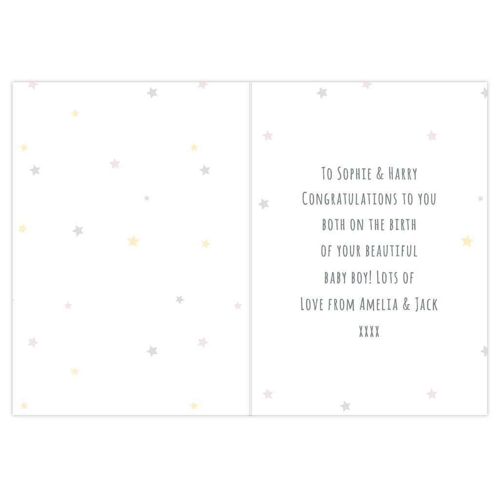 Personalised Teddy & Balloons Card