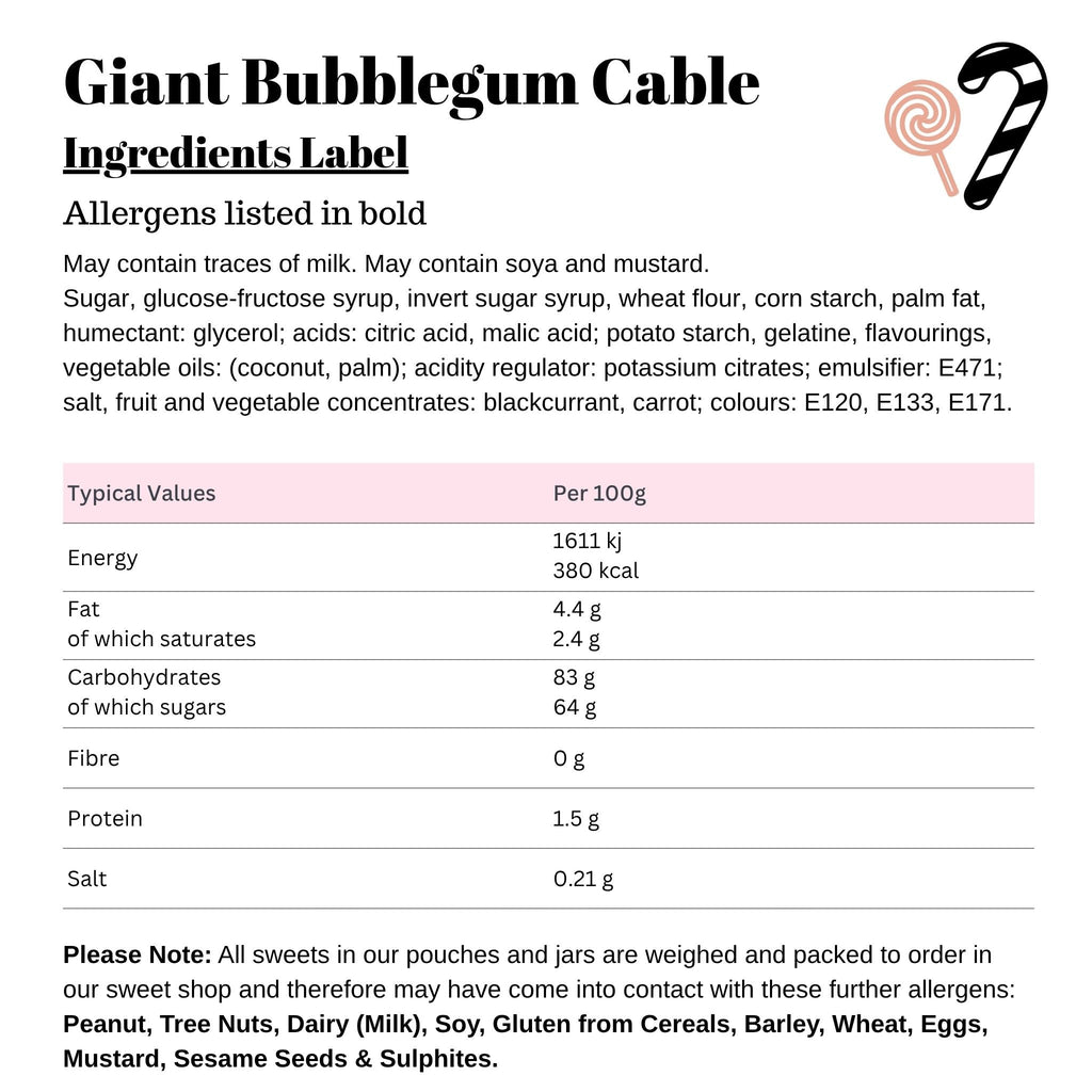Giant Bubblegum Cable