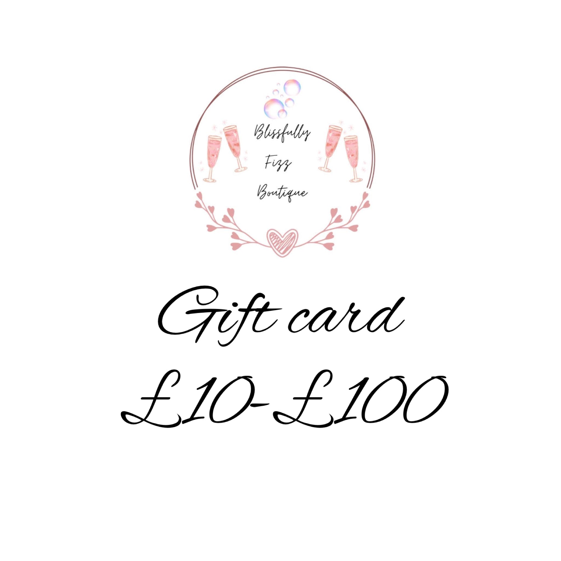 Blissfully fizz boutique gift card