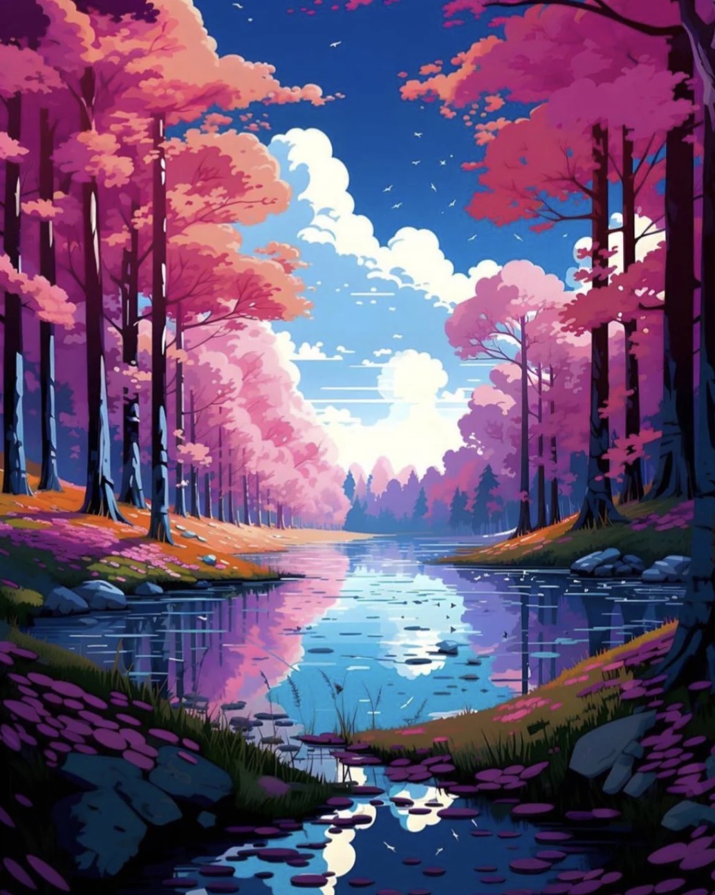 Sakura Dreams Diamond Painting Kit