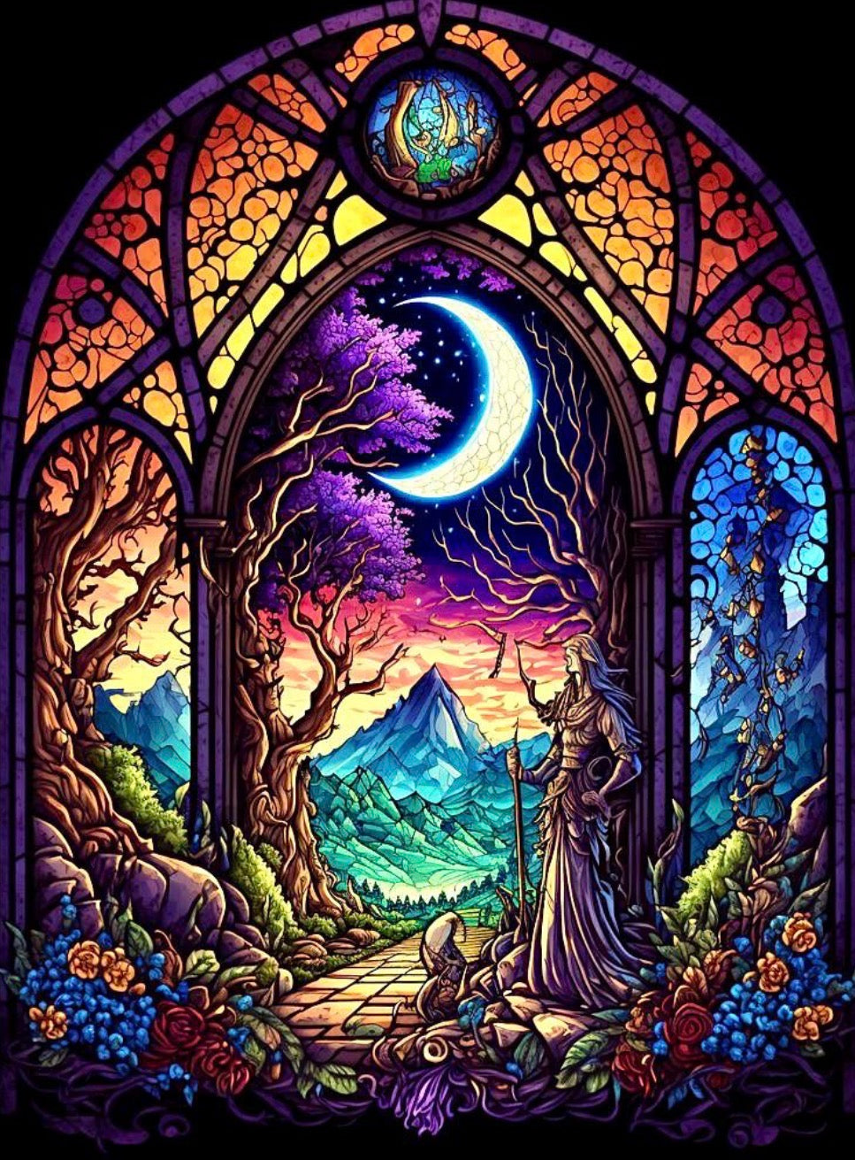 Lunar Mosaic Diamond Painting Kit