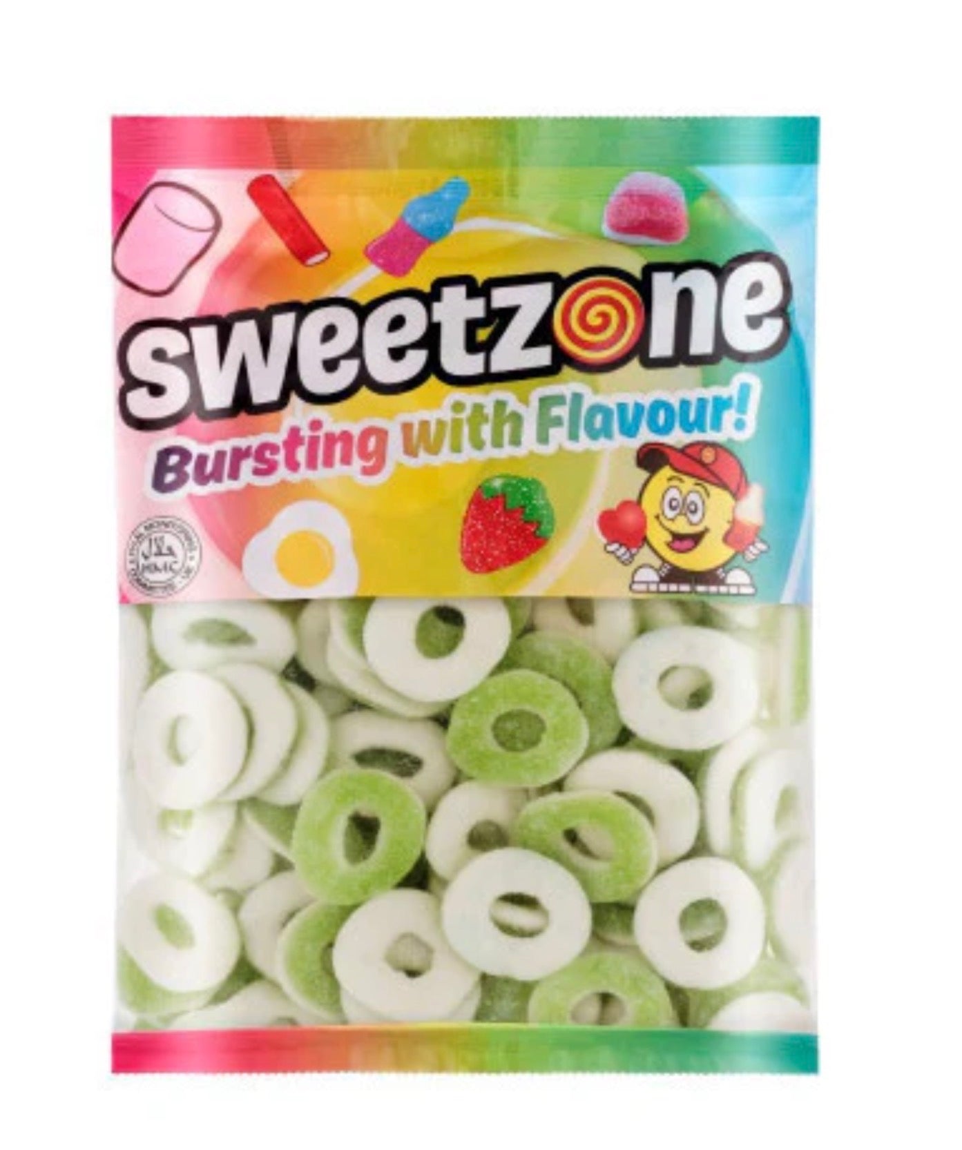 Sweetzone Sour Apple Rings 1Kg