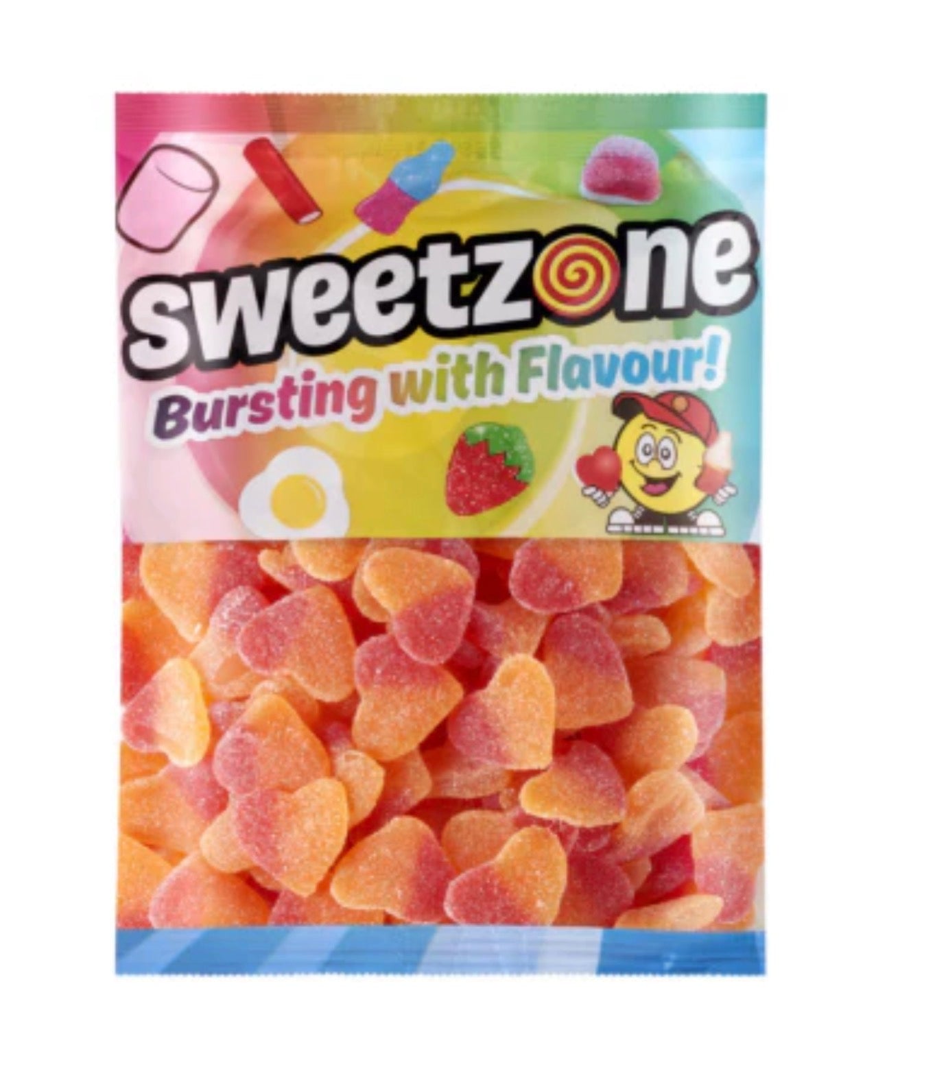 Sweetzone Fizzy Peach Hearts 1kg