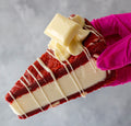 Red Velvet Cookie Pie Slice