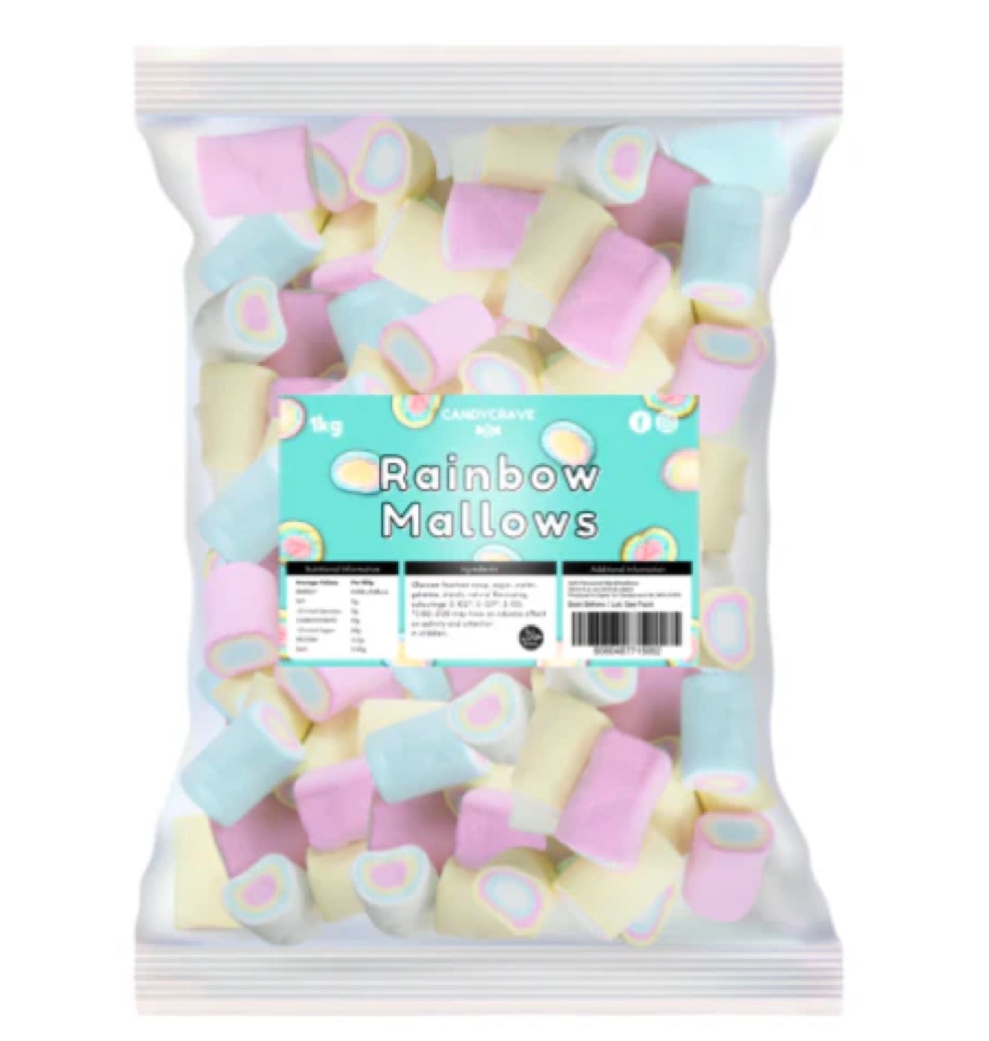 Candycrave Rainbow Marshmallows 1kg