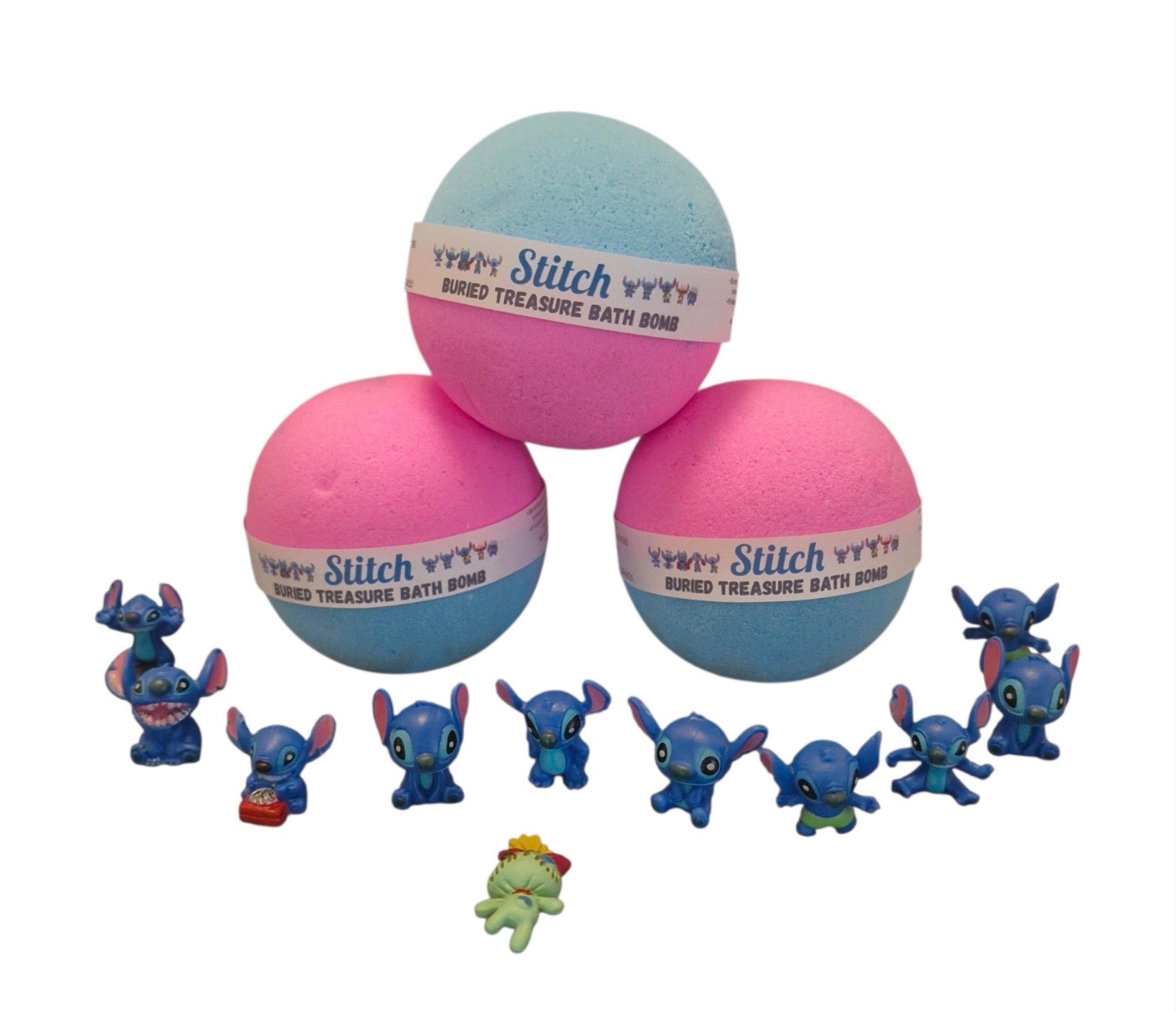 Stitch buried treasure bath bomb