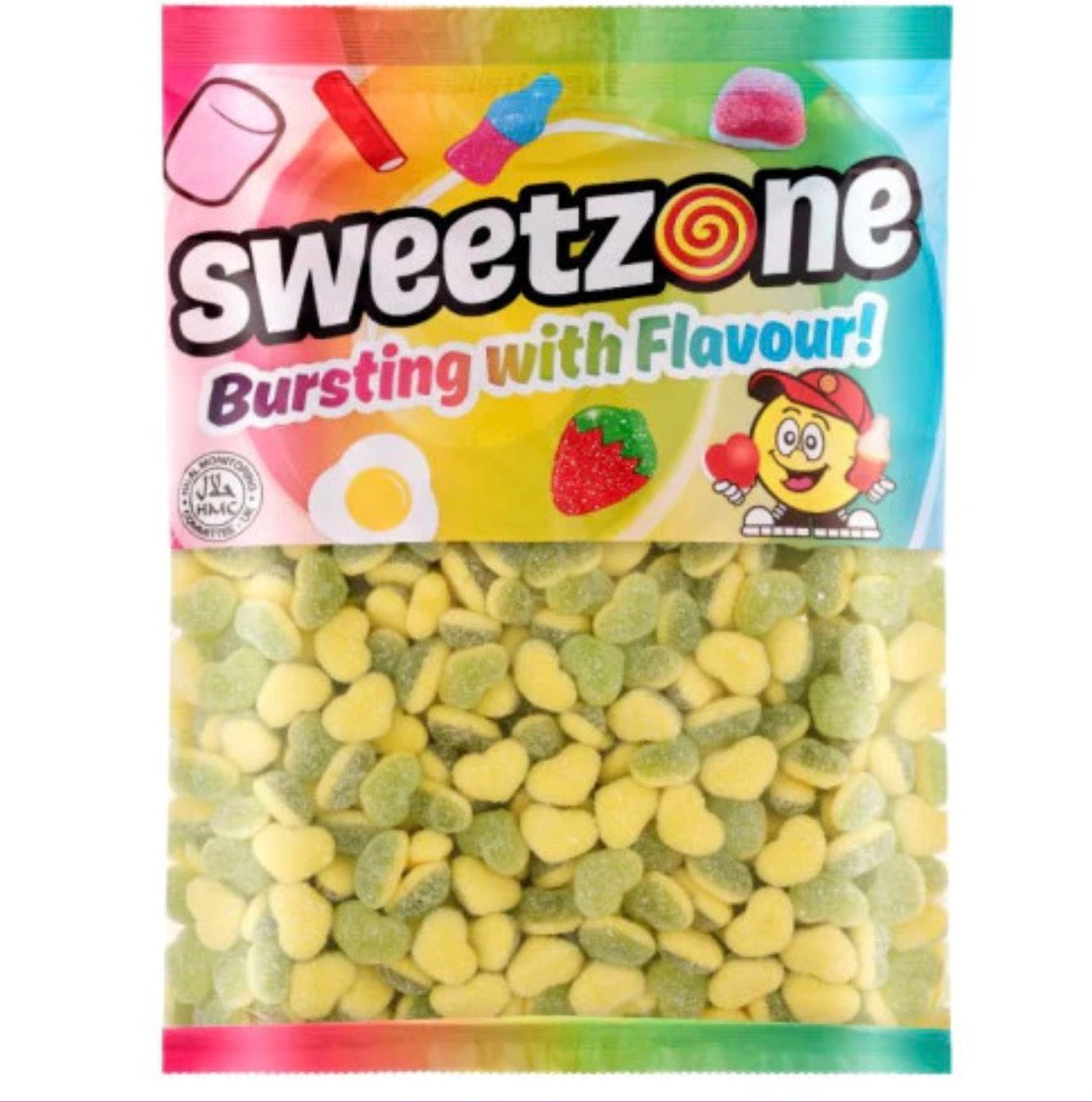 Sweetzone Apple & Custard Hearts 1Kg