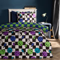 Checkerboard Duvet Cover Set - Monochrome (Single)