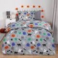 Halloween Duvet Cover Set, Grey - Single