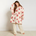Harry The Highland Cow Hoodie Blanket - Cream