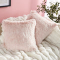 Two Tone Fluffy Cushion Covers - Blush (45cm x 45cm)