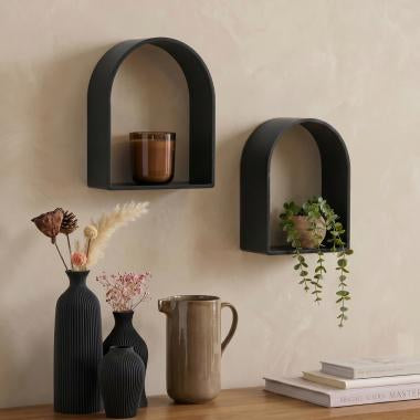2 Pack Arched Floating Shelves