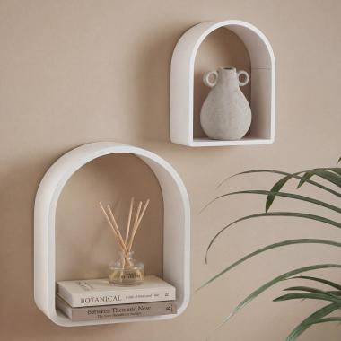 2 Pack Arched Floating Shelves
