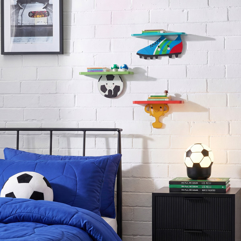 Football Shelves, Multi - 3 Pack
