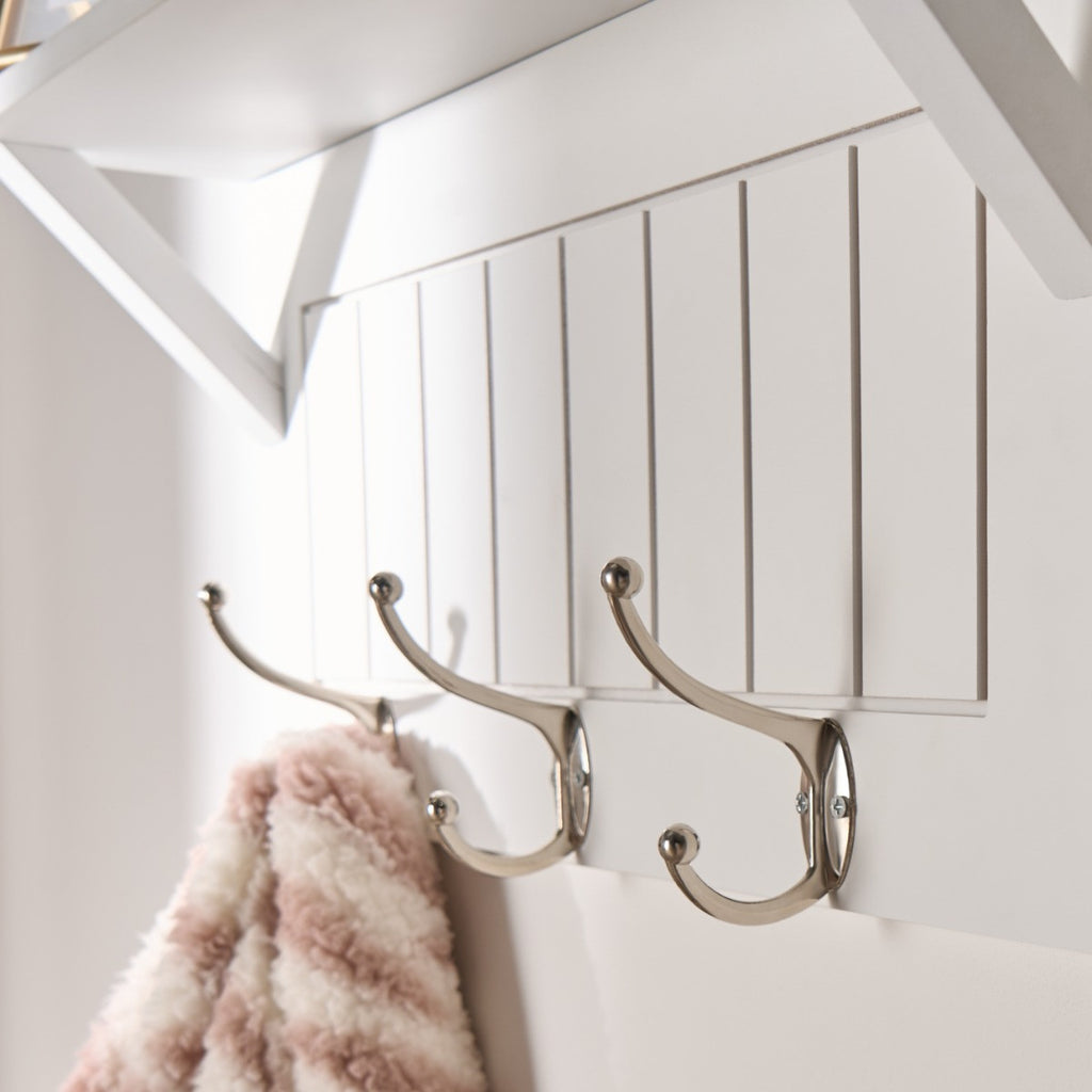 Coat Hook Shelf - Black/Natural/White