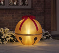 Indoor/Outdoor Inflatable Hanging LED Bell Decoration - Gold