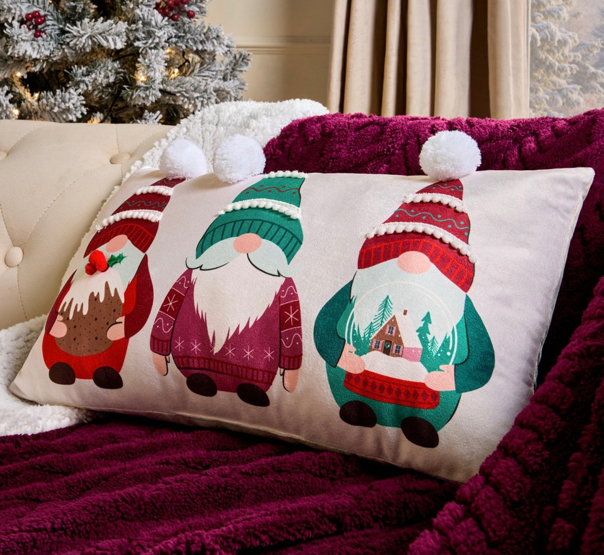 Traditional Christmas Gonk Cushion