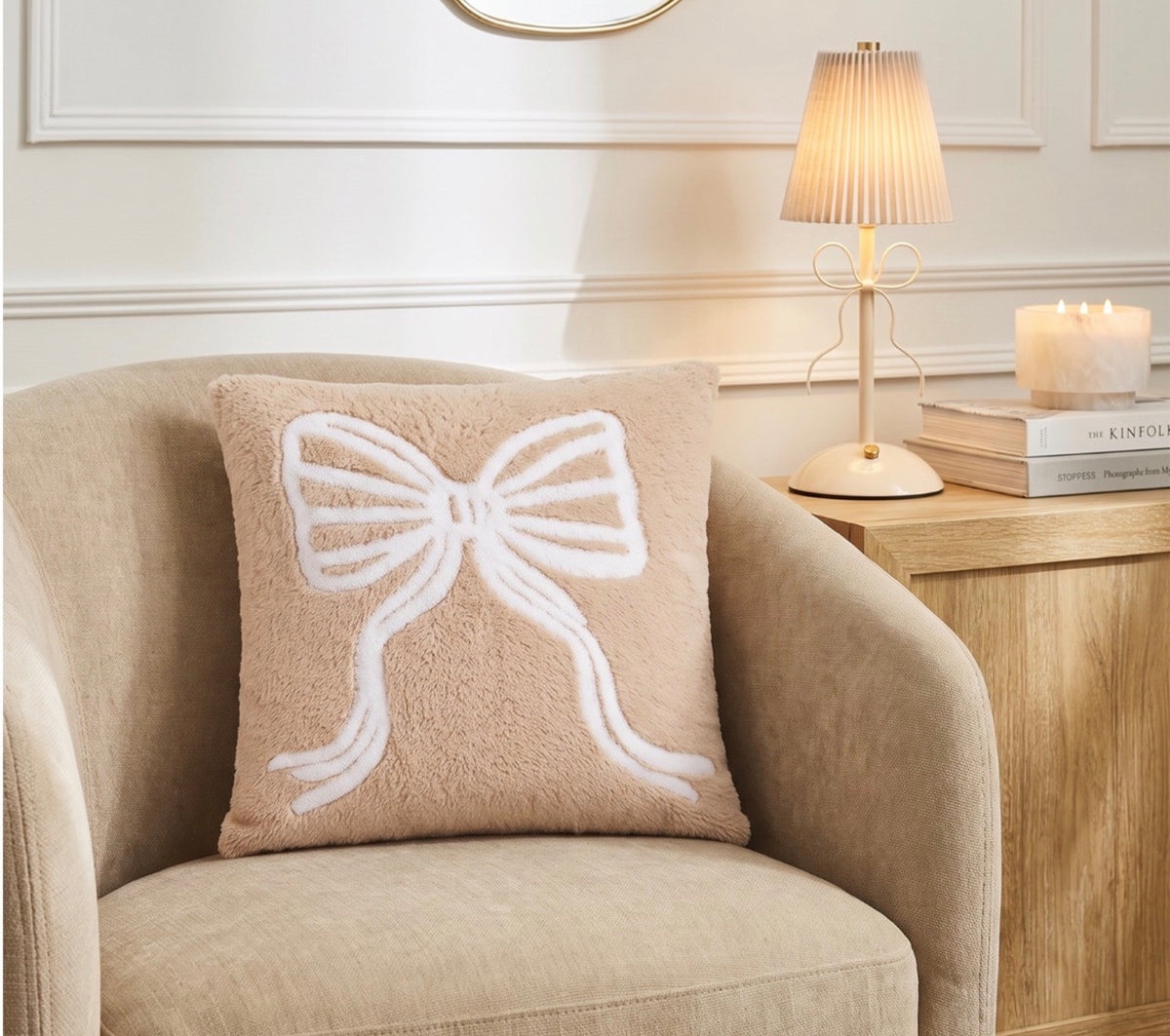 Tufted Bow Cushion