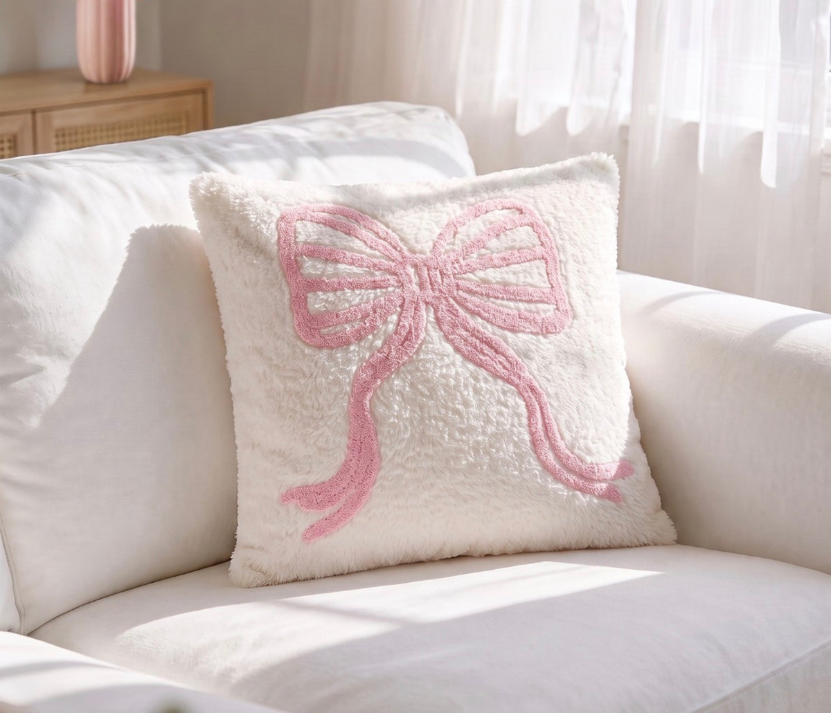 Tufted Bow Cushion
