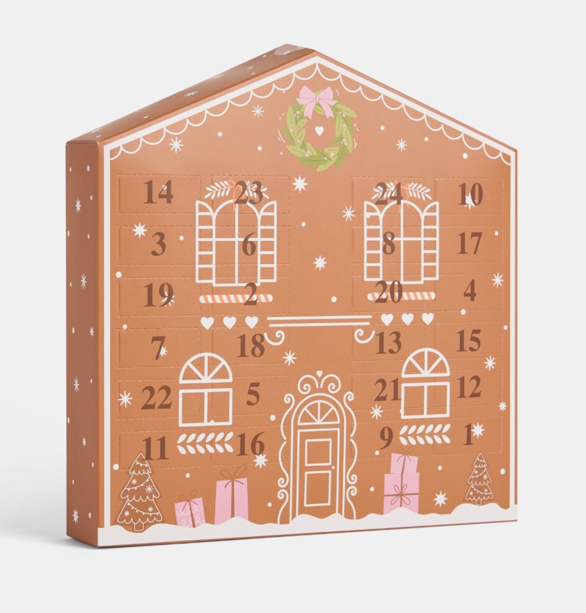 Gingerbread House Tealight Advent Calendar - Brown