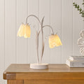 Cream Hestia Floral 2 Stem LED Table Lamp