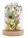 Disney Pastel Princess Florals In A Cloche With Neon Light - Jasmine