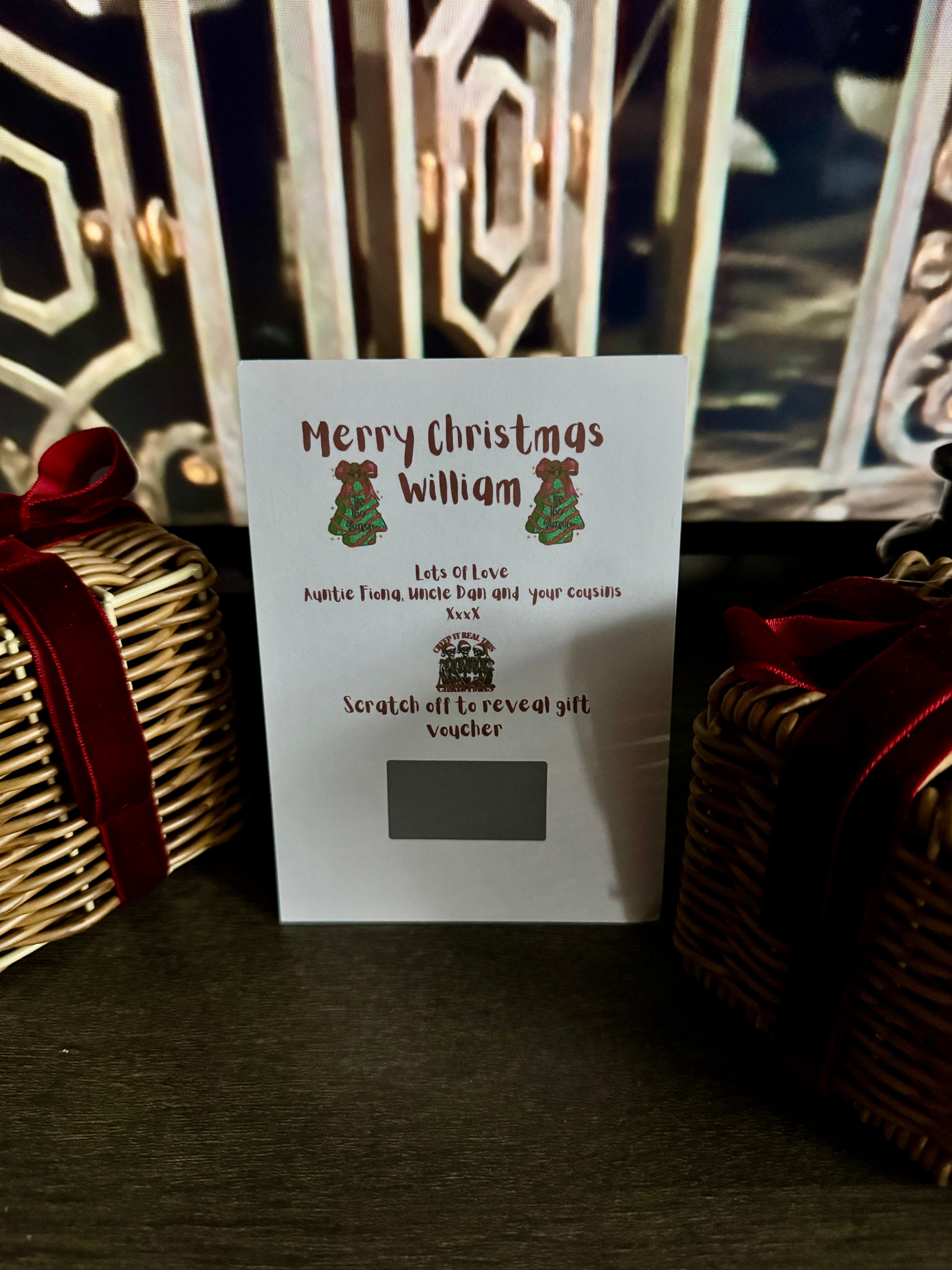 Personalised Scratch Gift Card.