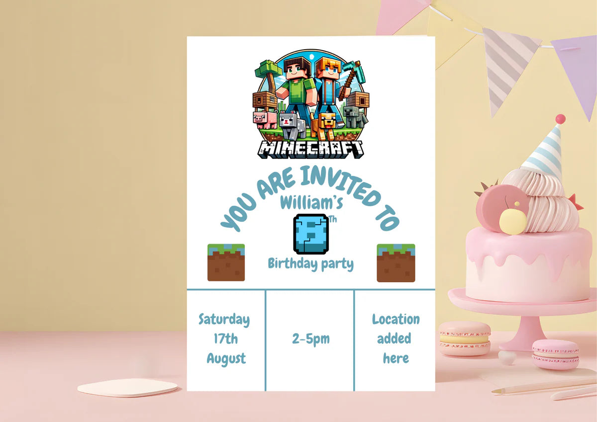 Physical Copies Birthday Invites