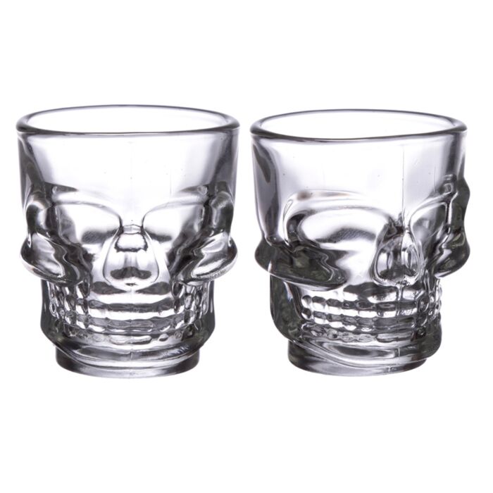 Shot Glass Set of 2 - Skulls (60ml)