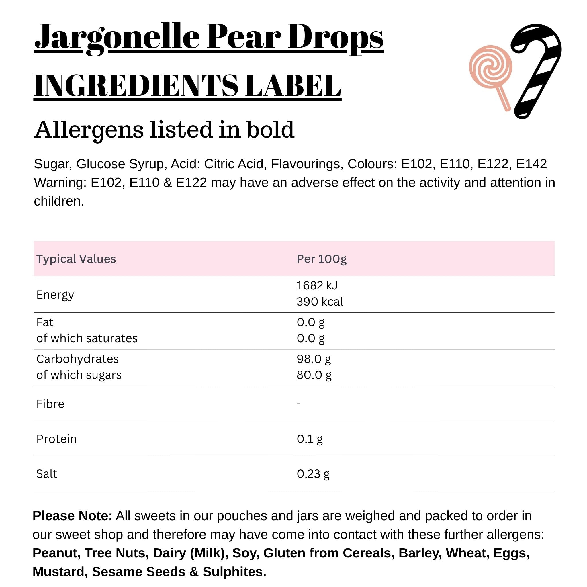 Jargonelle Pear Drops