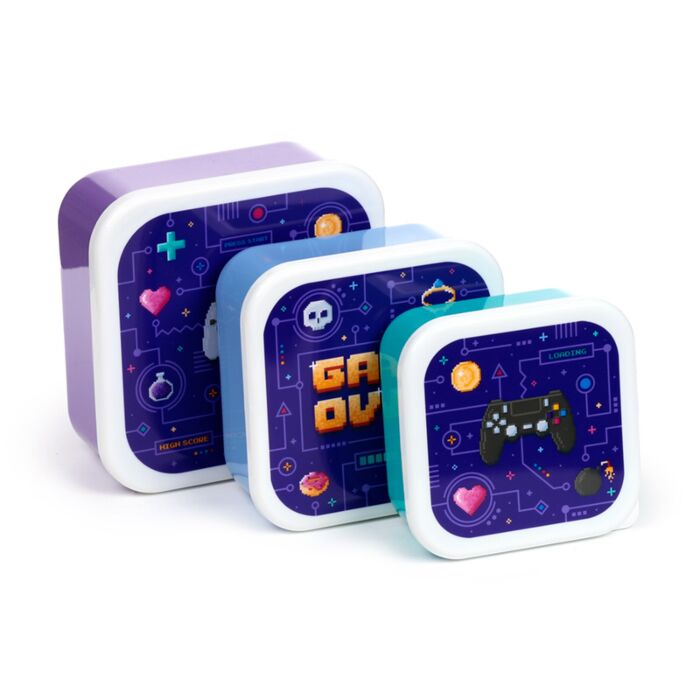 Lunch Boxes Set of 3 (M/L/XL) - Game Over