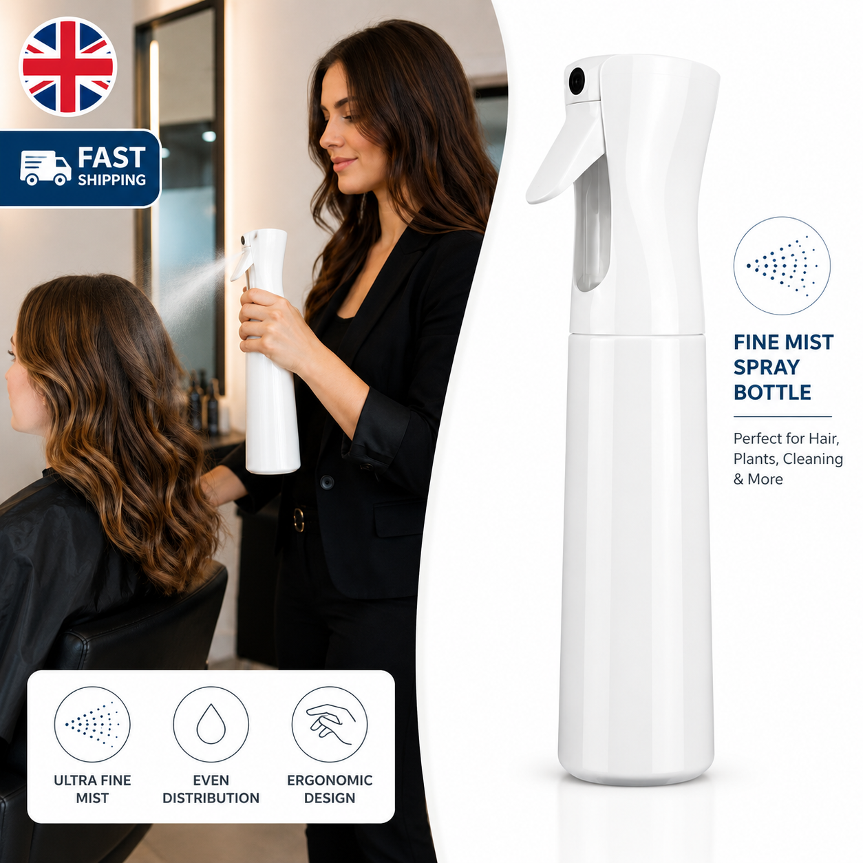 Refillable Trigger Spray Bottle for Plants, Hair & Cleaning