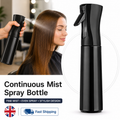 Continuous Mist Spray Bottle – Refillable Fine Mist Water Sprayer for Hair Styling, Plants & Cleaning