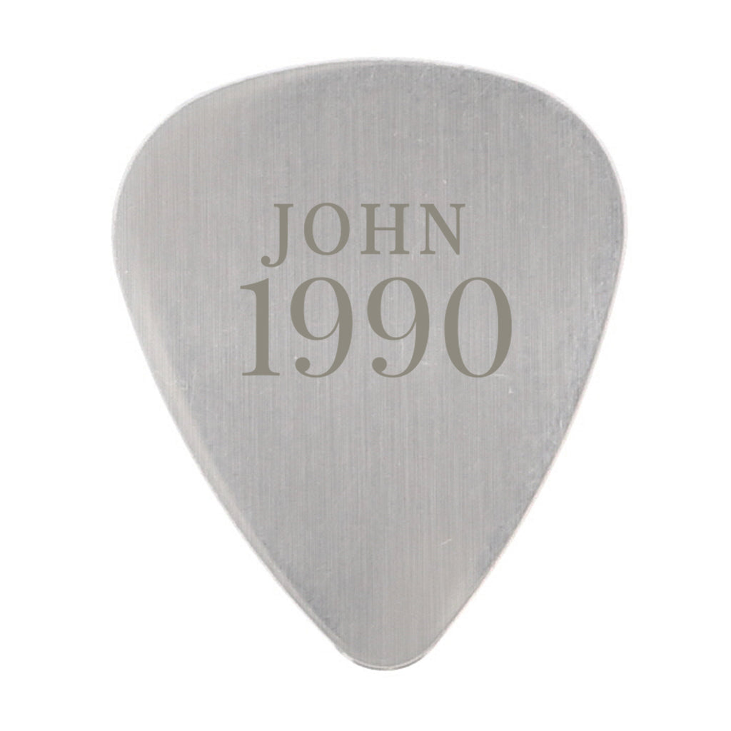 Personalised Year Silver Plectrum