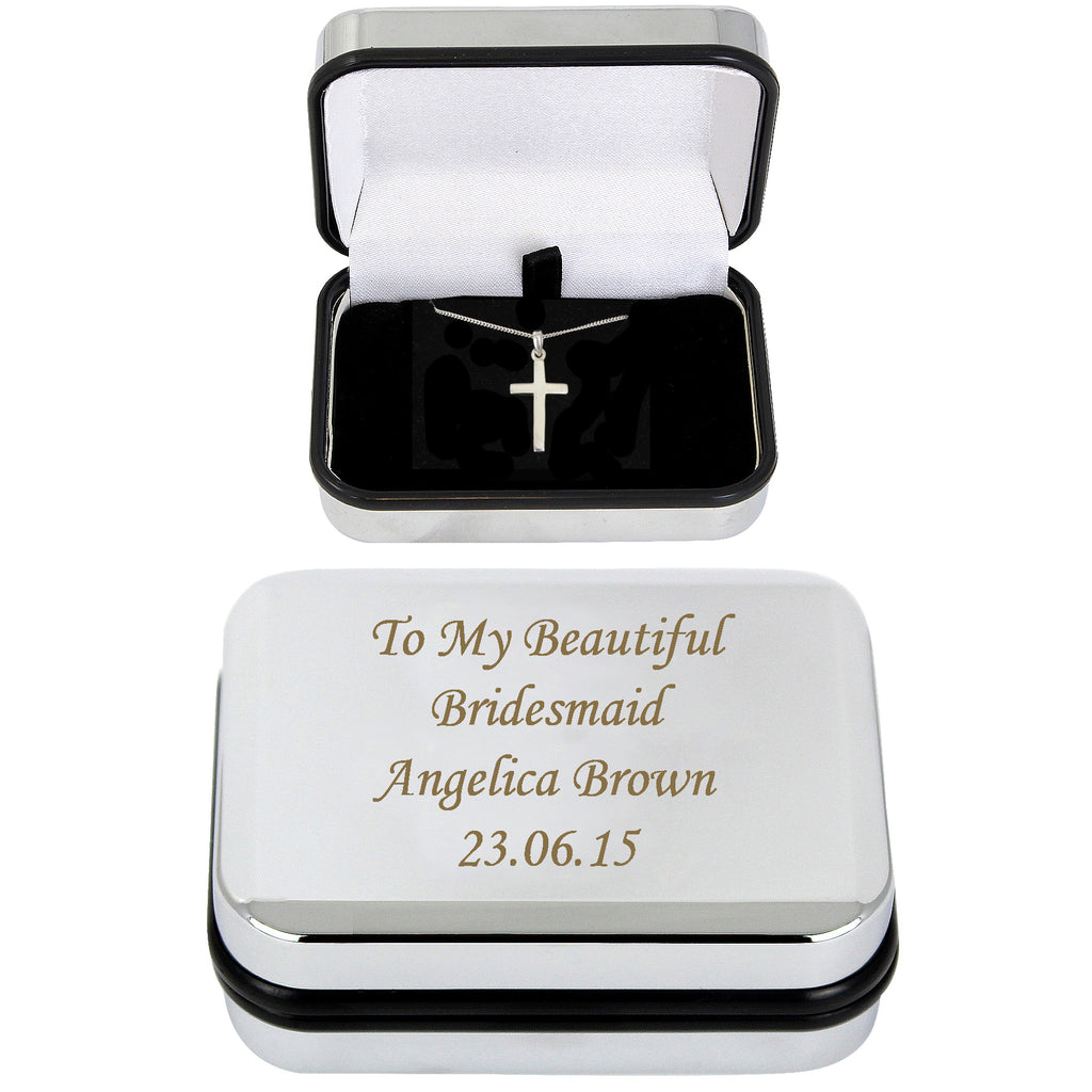 Personalised Box with Cross Necklace