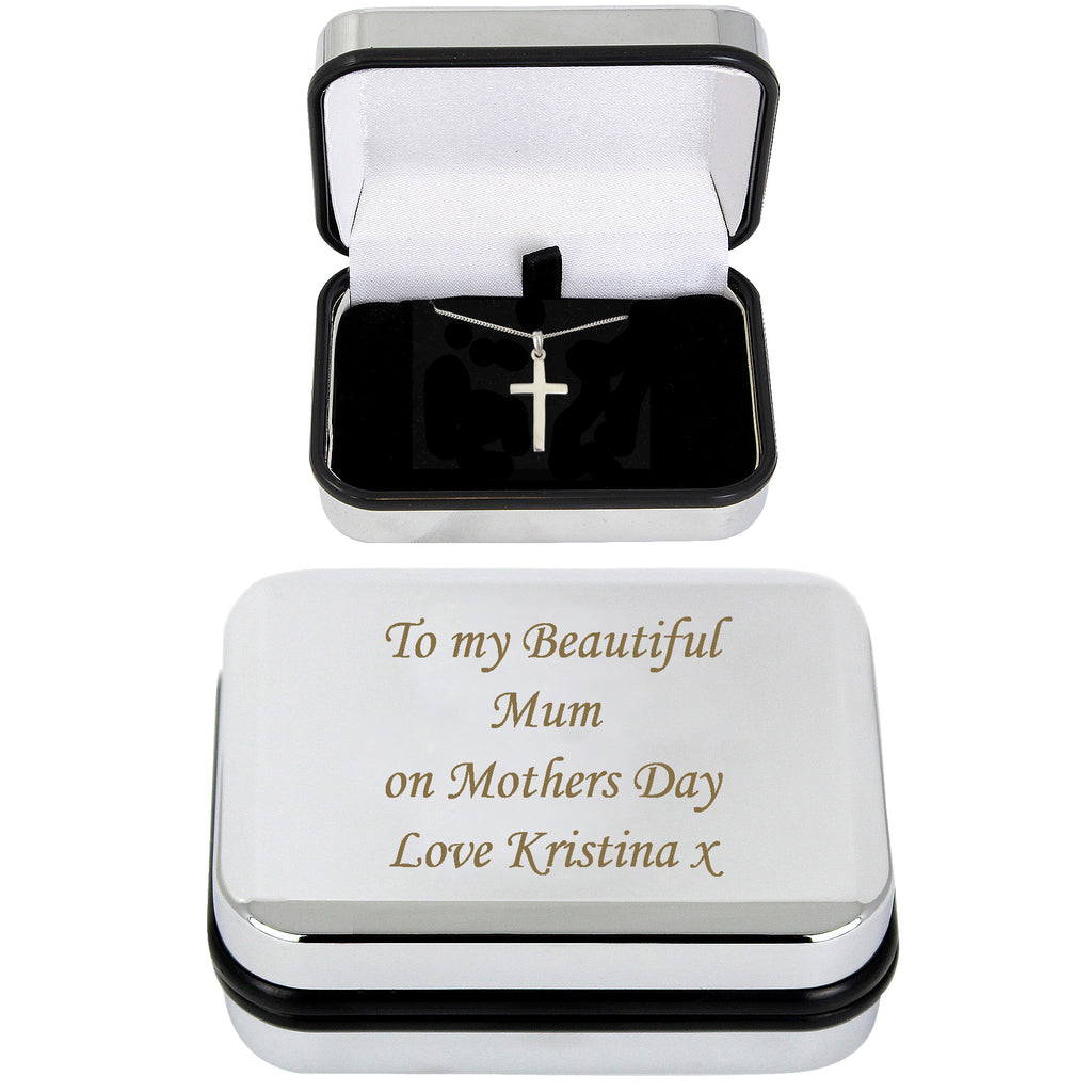Personalised Box with Cross Necklace
